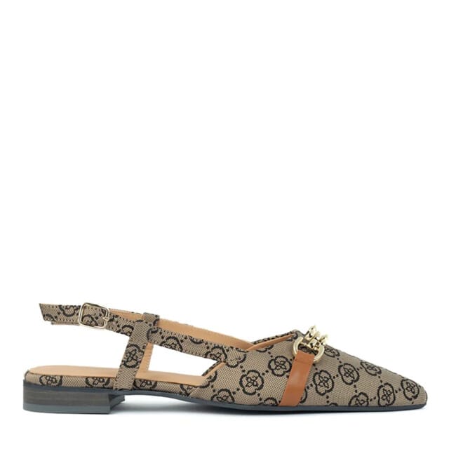 Babouche Lima cognac slingback sandalen dames