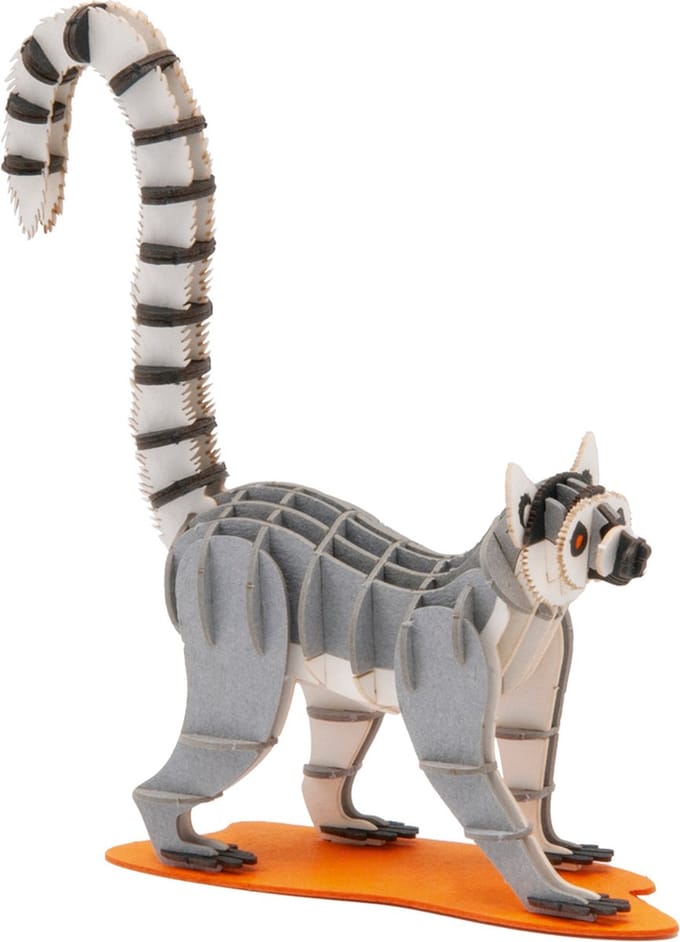 Fridolin 3D papermodel karton - educatief speelgoed maki lemur.