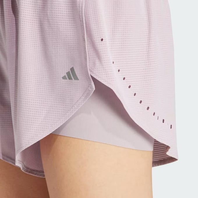 Adidas Designed For Training Heat.Rdy Hiit 2-in-1 Shorts met Elastische Taille Dames Onderkleding Lichtpaars IU1140 M white
