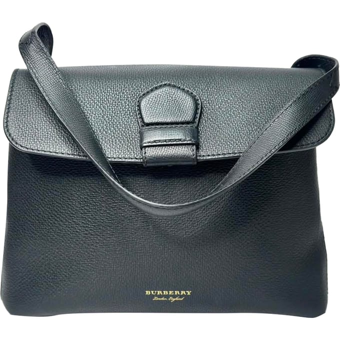 Burberry Medium Camberley Schoudertas in Zwart Leder