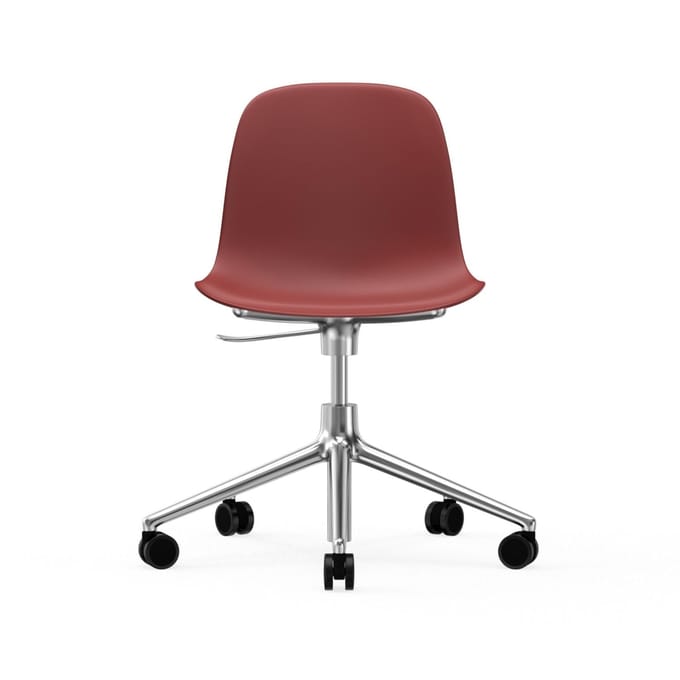 Normann Copenhagen - Form Draaistoel met wielen - rood - aluminium
