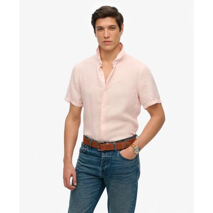 Superdry - Linnen SD Vacation overhemd met borduursel - Heren - Shirts