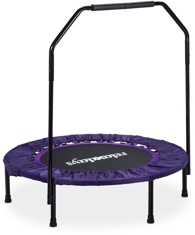 Fitness trampoline - Ø102 cm - opvouwbaar - paars