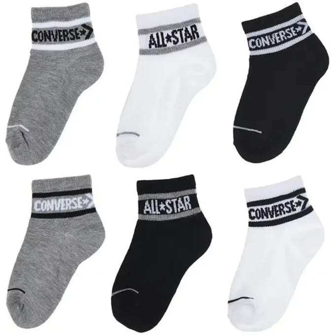 Kindersokken Converse CHN Basic Wordmark Quarter (x6)