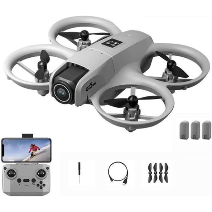 Mini drone - BYTELIKE - 4K - Double caméra - 3 batteries - Portable et adapté aux débutants