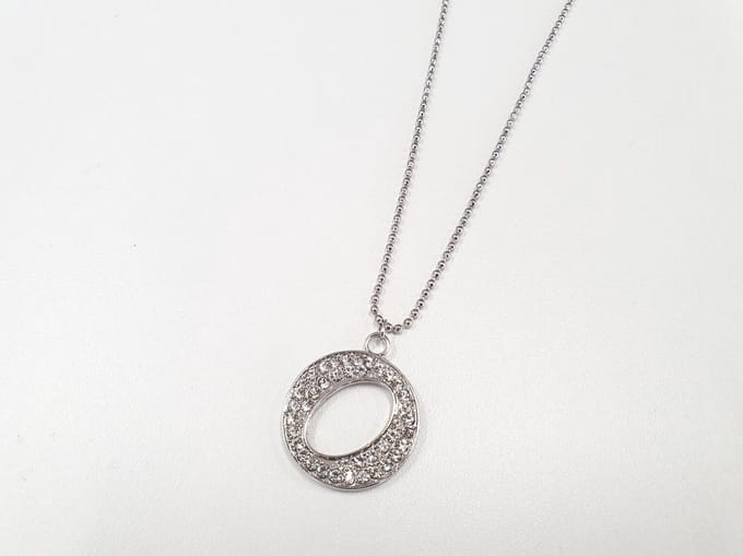 Ketting Met Letter Diamand - O