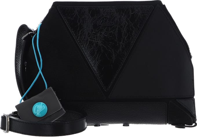 Gabs Leren Schoudertas Yuuko Momu Sendai Crossbody Bag Nero Zwart