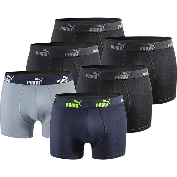 Puma Everyday Comfort Cotton Stretch Boxershorts Heren (6-pack) - Maat S