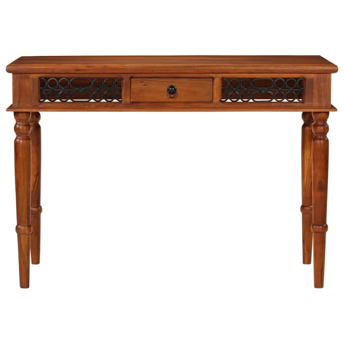 vidaXL - Bureau - met - lade - 110x50x76 - cm - massief - acaciahout