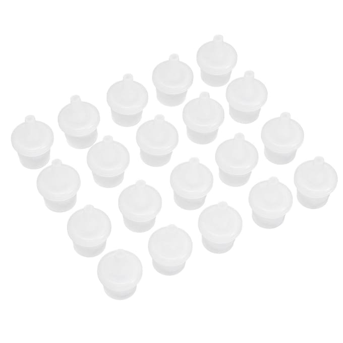 20 stuks Wimperverlenging Lijm Mondstuk Nepwimper Enten Lijm Fles Dop white