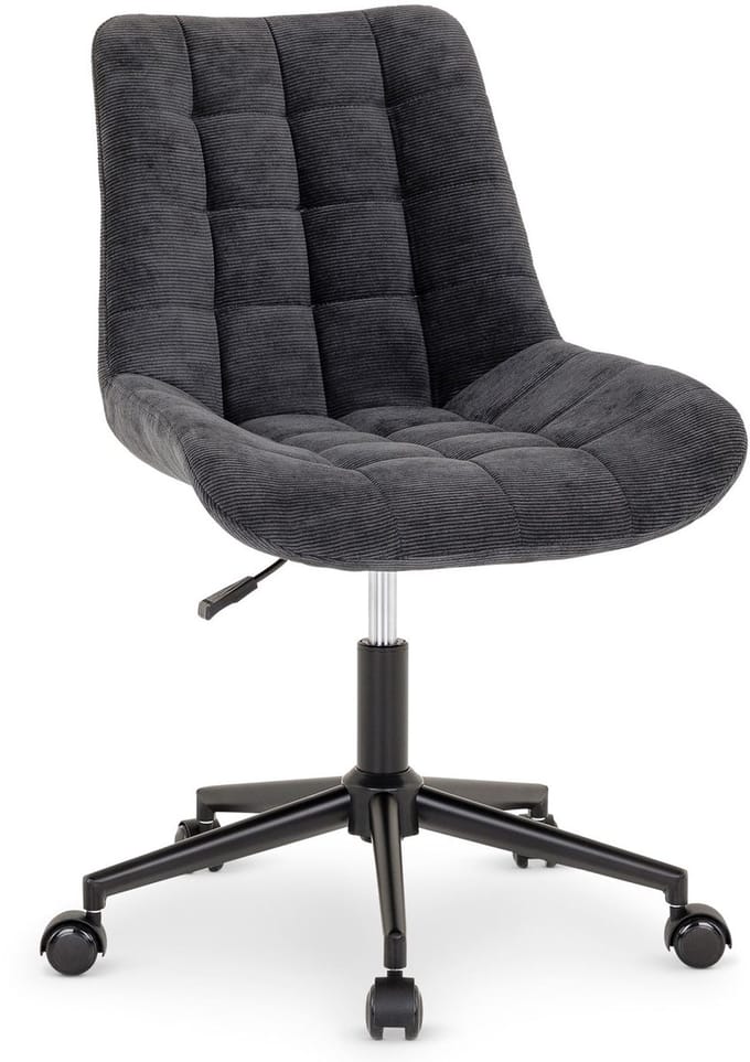 Draaistoel VASILO met corduroy - Zwart