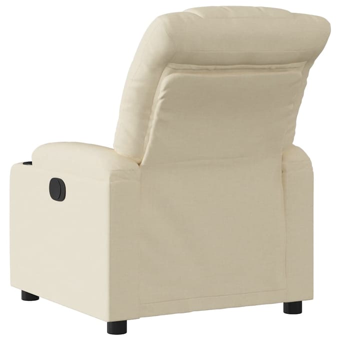 vidaXL - Fauteuil - verstelbaar - stof - crèmekleurig