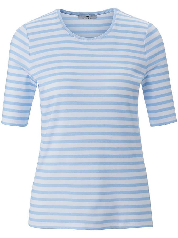 Shirt in set 2 100% katoen ronde hals Van Peter Hahn wit