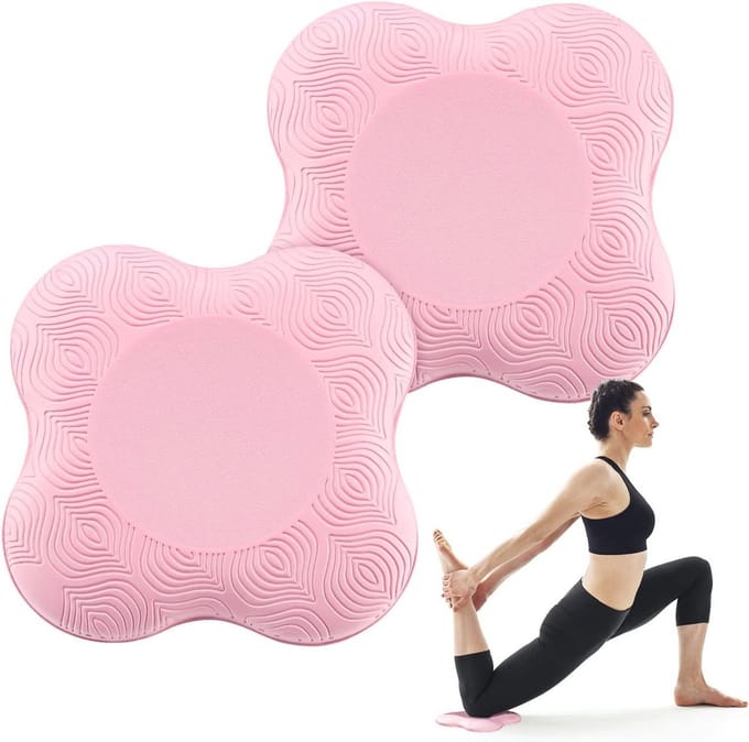 Antislip Yoga Kniebeschermers - 20 cm - 2 Stuks - Roze