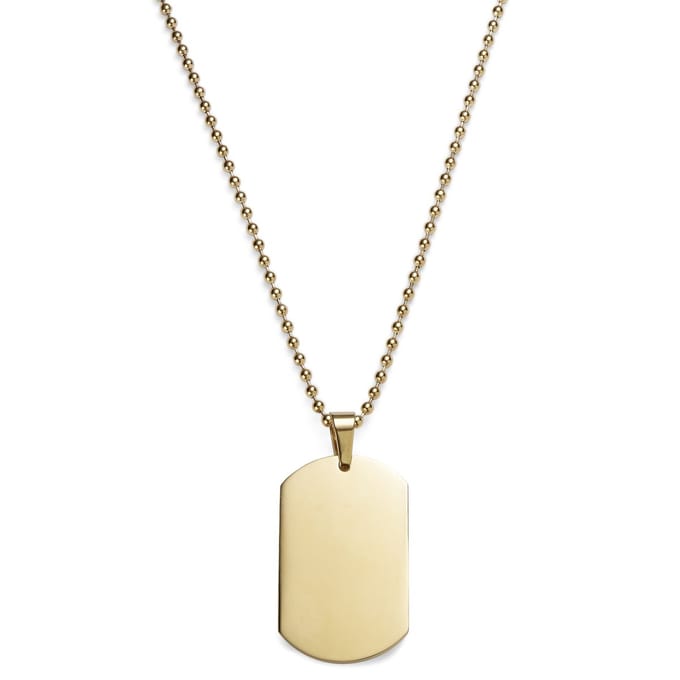 Goudkleurige Dogtagketting