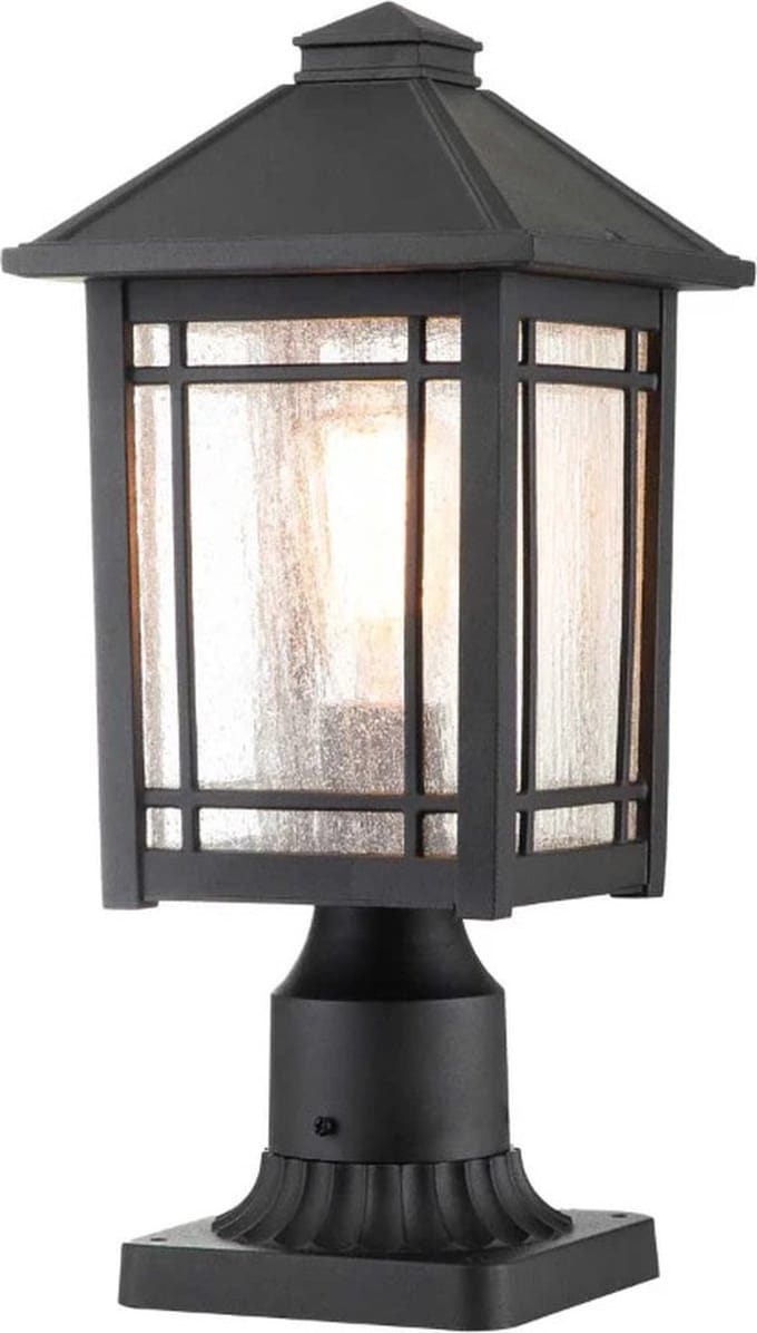 Quoizel Mini LED Tuin Pilaar Cedar Point | 1X E27 Max 60W | IP44 (Outdoor) | Black
