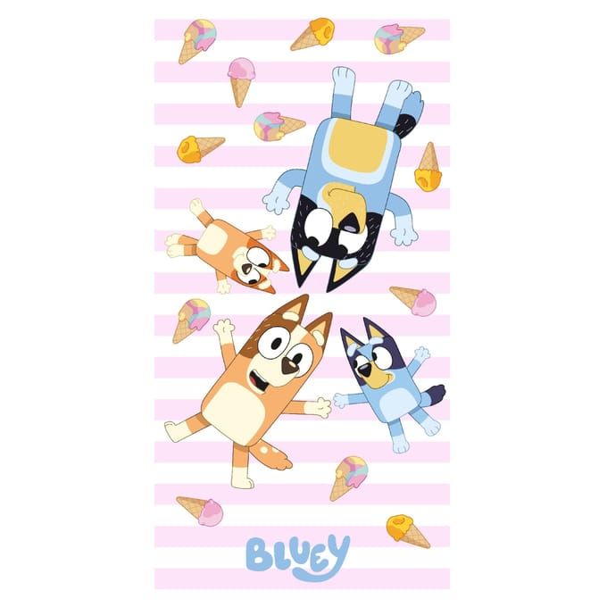 Bluey Ice Cream Strandlaken 70 x 140 cm - polyester
