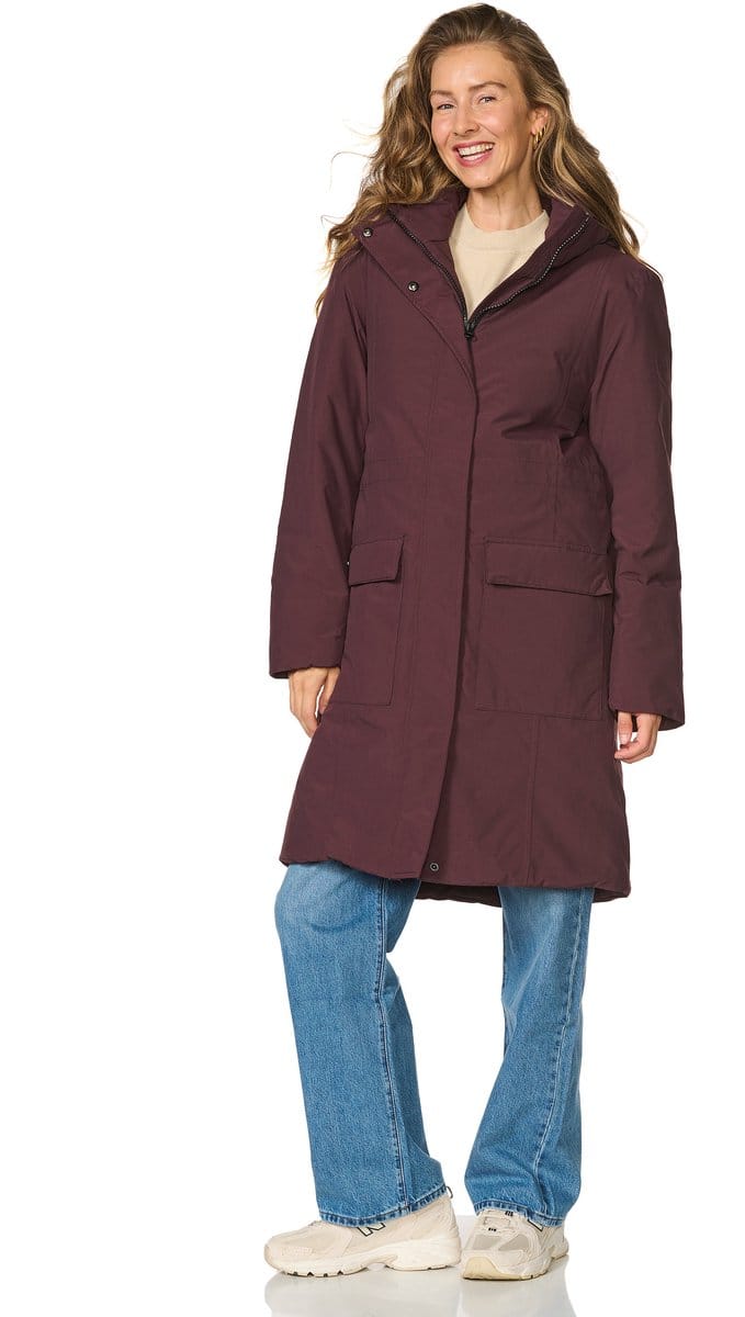 Happy Rainy Days Lange Regenjas Dames Aspen Burgandy