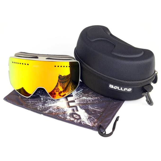 Skibril Dubbellaags Anti-condens Groot Cilindrisch Ski-uitrusting Bril Kaart blue