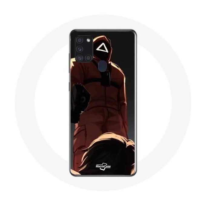 Coque - Squid Game - Samsung Galaxy A21S - Rouge - Souple - Protection contre les chocs rouge