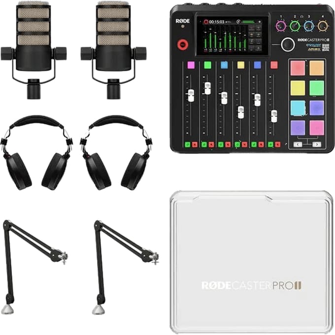 RØDE RODEcaster Pro II 2-Person Bundle - Geïntegreerde Audioproductie Studio
