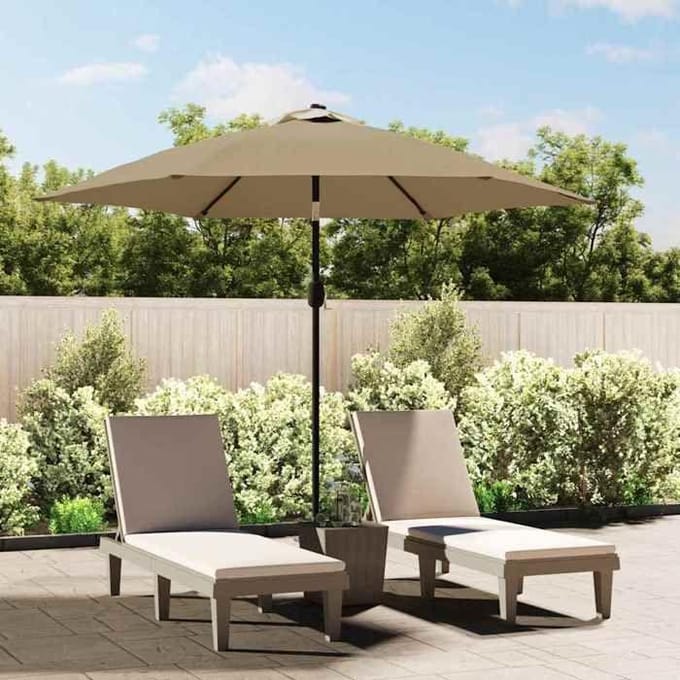 Maison Exclusive - Tissu de remplacement pour parasol d'extérieur Taupe 300 cm
