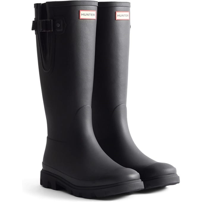 Hunter Downpour Verstelbare Rubberlaarzen voor Mannen - Zwarte Wellingtonboots