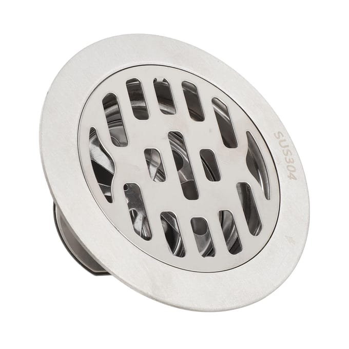 Rond Vloerafvoerputje 3.9in Roestvrij Staal Geurbestendig Hoge Doorstroming Antislip Doucheafvoerset voor 75mm white
