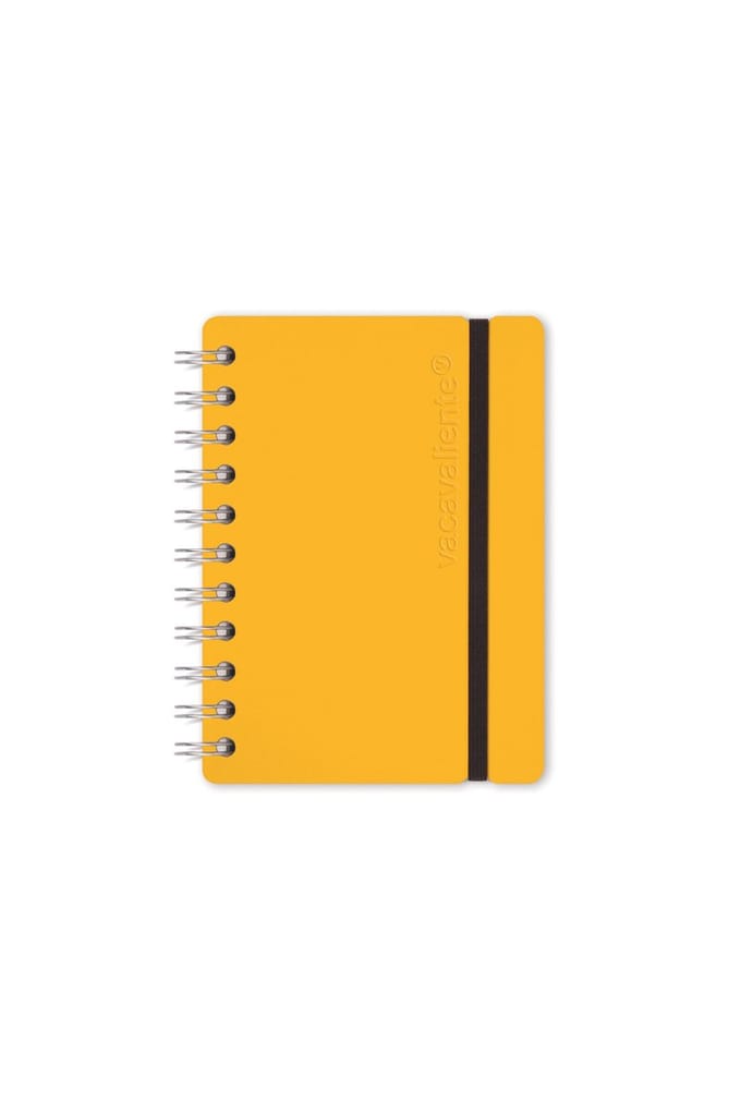 Vacavaliente - Notitieboek A6 - Gerecycled Leer - Geel