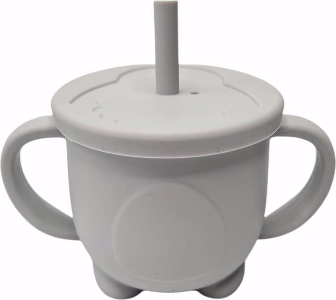 Rietjesbeker - Drinkerbeker - Antilek beker - Sippy cup - Baby - Peuter - 150ML - Grijs