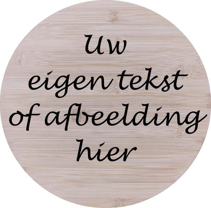 Bamboe hout Draaiplateau - Gepersonaliseerd met uw eigen tekst - 33cm - kaasplank - tapasplank