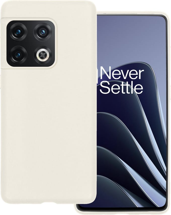 Hoesje Geschikt voor OnePlus 10 Pro - Sterk & Shockproof - Hoes Cover - Siliconen Case - Wit