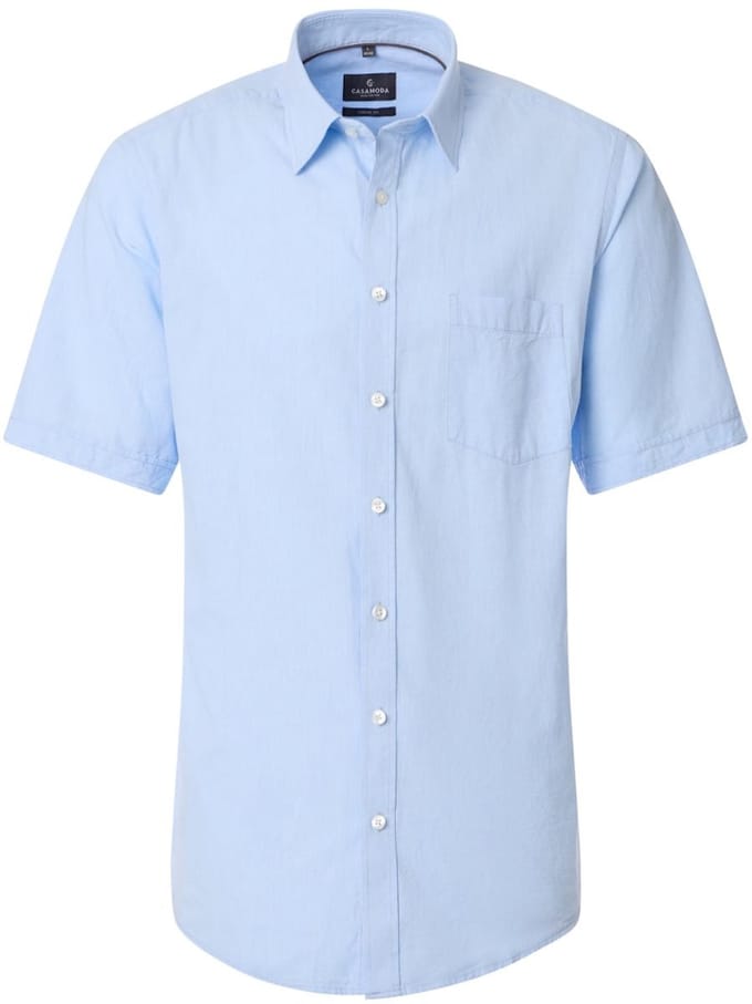 Casa Moda Casual Overhemd Korte Mouw Linnenmix 126130311-100 - L