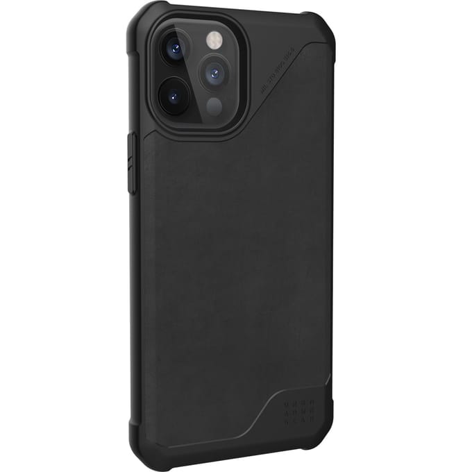UAG Metropolis LT Backcover voor de Apple iPhone 12 Pro Max - Leather Black