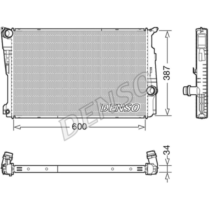 Radiator, motorkoeling DENSO DRM05006