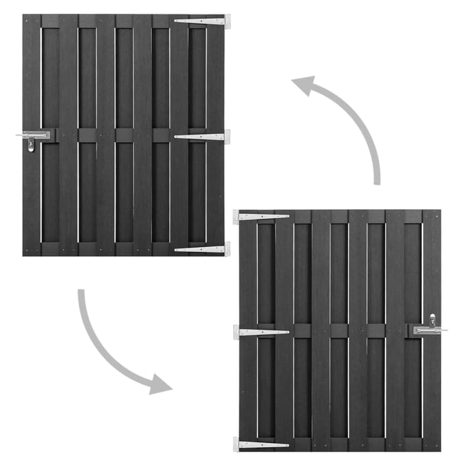 Vidaxl Tuinpoort, Wpc, 100 X 112 Cm, Grijs