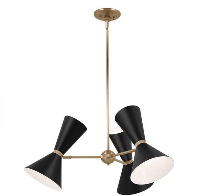 Kichler LED Kroonluchter | 6X E27 Max 40W | Champagne Bronze, Black