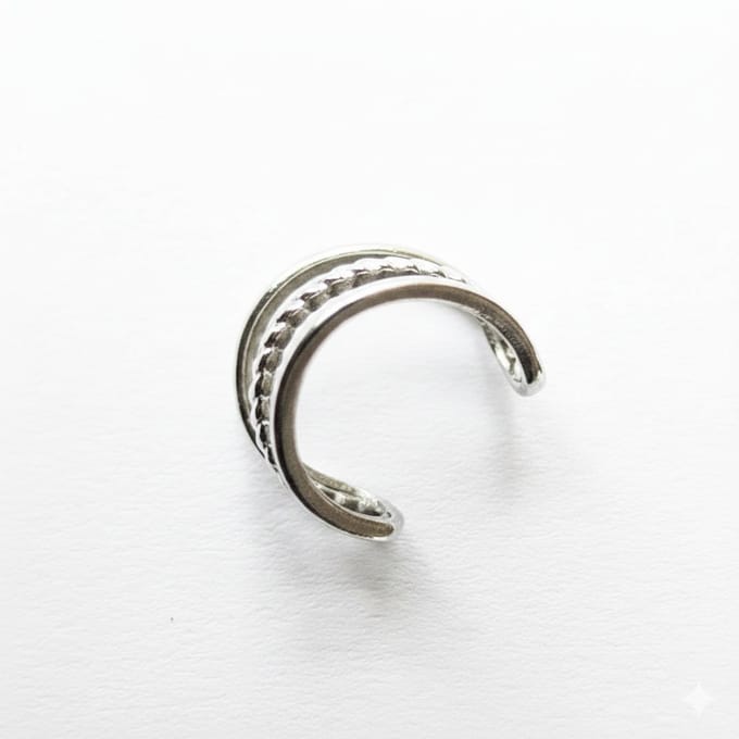 M-apART Earcuff klein zilverkleurig chirurgisch staal