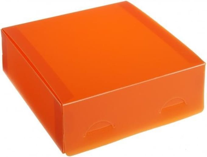 Cadeaudoosjes semi-transparant plastic doosjes 15x15x5cm, ORANJE (100 stuks)