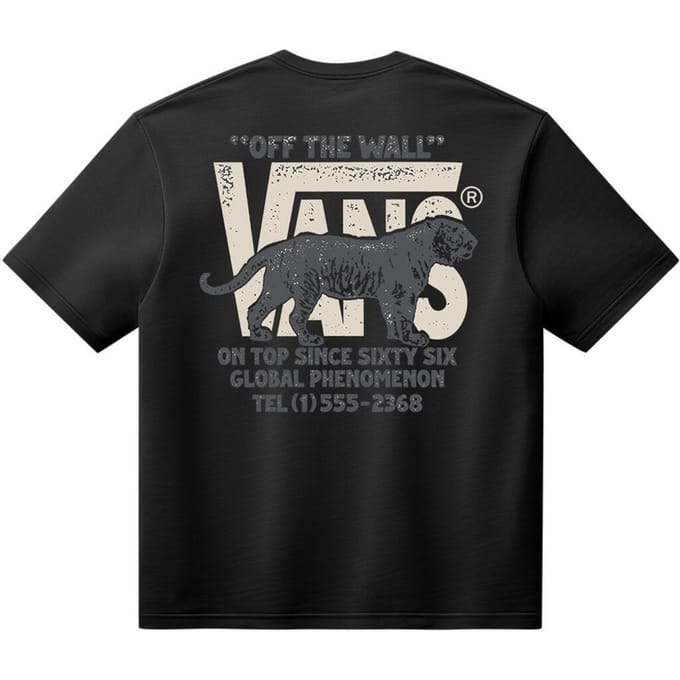 Vans Awaken Tiger Ss Tee Black Taglia: S | Magliette basic Outlet | Uomo | Nero