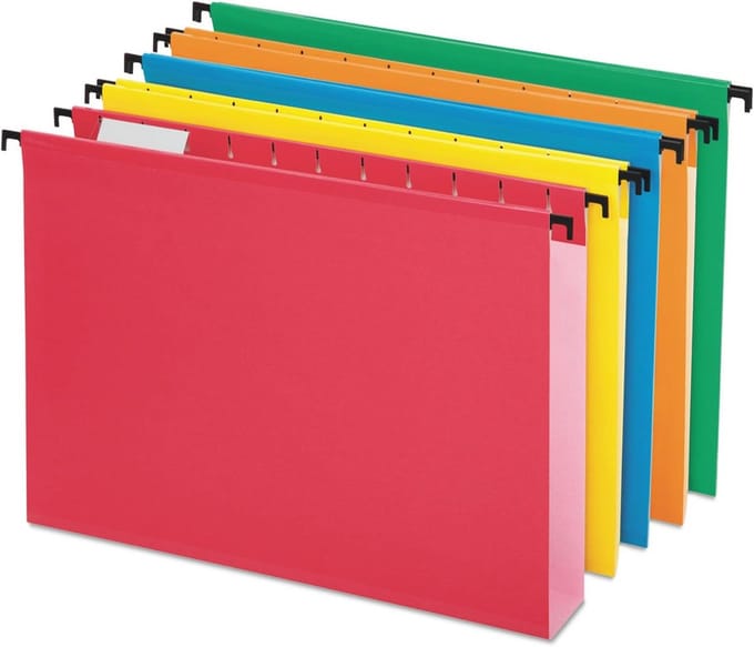 Hangende Mappen met 2" Expansie - Diverse Kleuren - 20 Stuks per Doos