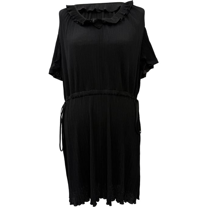 See by Chloé geplooide mini-jurk in zwart polyester