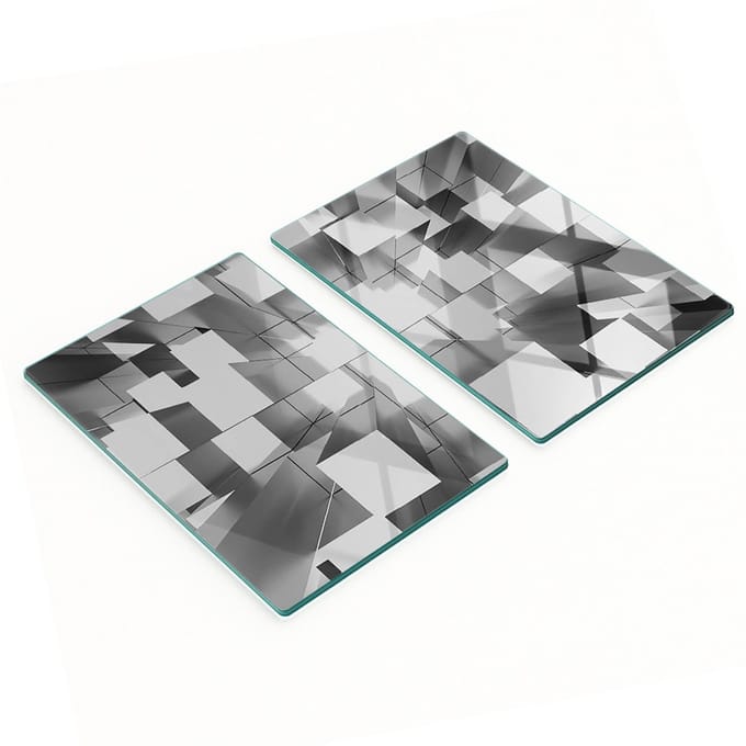 Keukenplanken van gehard glas met decoratieve abstracte afbeeldingen, 2x40x52 cm