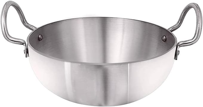 Aluminium Indiase Kadai - 12 Inch Kookpan met Handgrepen