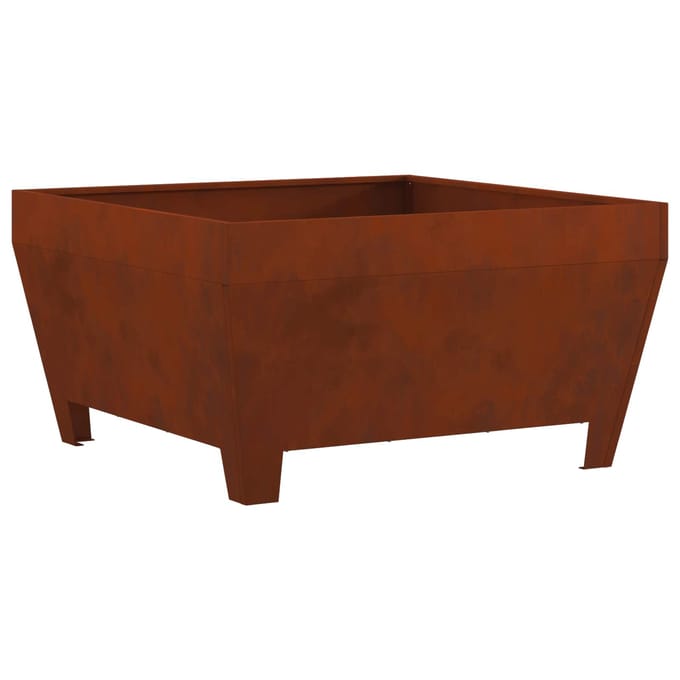 vidaXL - Vuurkom - Roestig - 80 - x - 80 - x - 43 - cm - weervast - staal