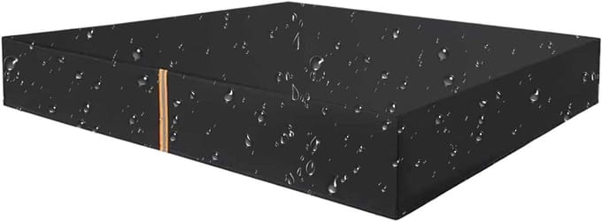 Zandbak Afdekking - Waterdicht Zeil - Buiten Spelen - Reflecterende Strips - 120x120cm - Zwart
