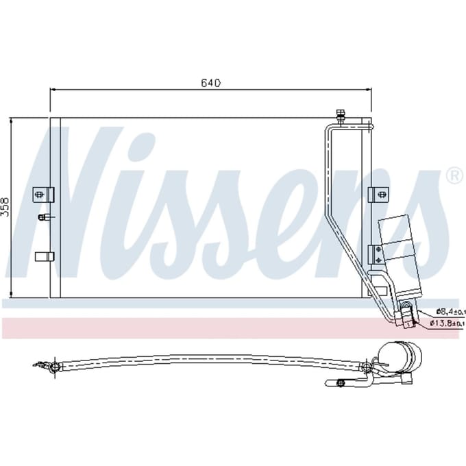 Condensator, airconditioning NISSENS 94862