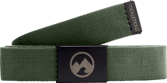 MowMow® riem | Canvas | Aluminium gesp | 125 cm | Unisex | One Size fits most | Groen