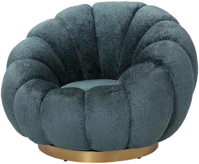 PTMD - Fauteuil Daisy - Groen - 90x94x64cm