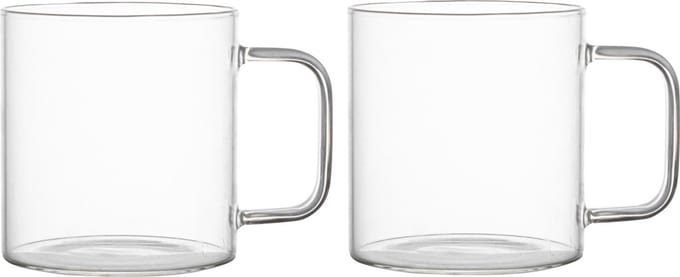 Gusta - Theeglazen 350ml - Set 2 stuks - Handig groot handvat